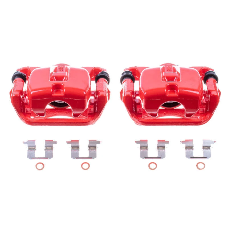 Power Stop 08-09 Toyota Highlander Rear Red Calipers w/Brackets - Pair