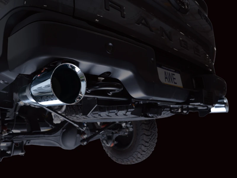 AWE 2024+ Ford Ranger Raptor 3.0L Switchpath Cat-Back Exhaust - Chrome Silver Tips