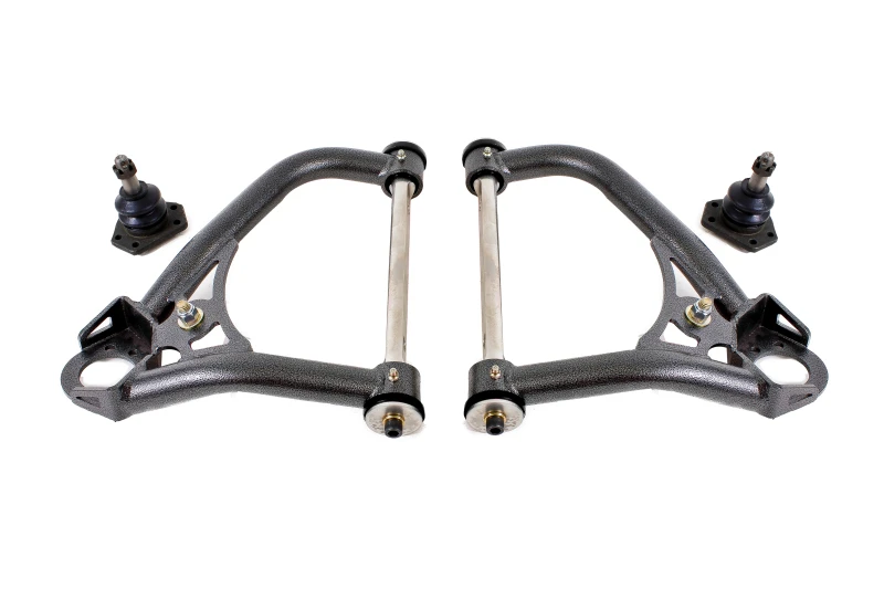 BMR 67-69 1st Gen F-Body Pro-Touring Upper A-Arms w/ Tall Ball Joint (Delrin) - Black Hammertone