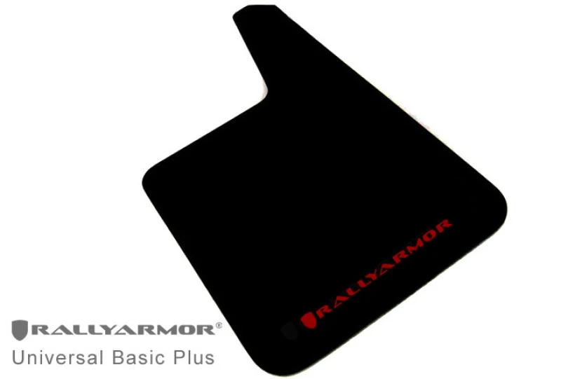 Rally Armor Universal-Passform (ohne Hardware) Basic Plus schwarzer Kotflügel mit rotem Logo