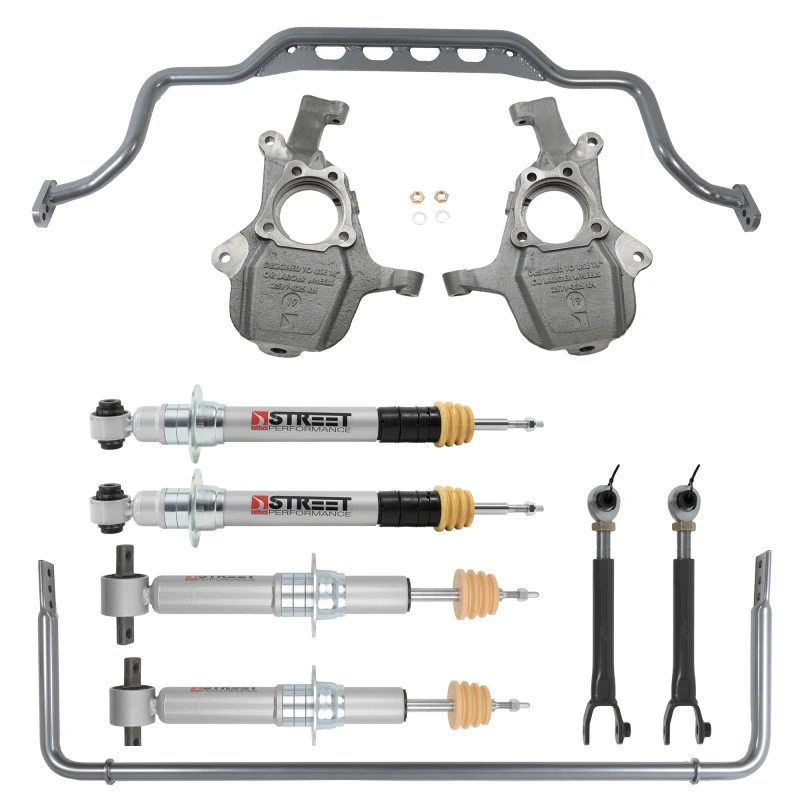 Belltech 21+ GM SUV SWB Nur 2WD/4WD Vorder- und Hinterachs- Tieferlegungskit mit Performance-Stossdämpfern