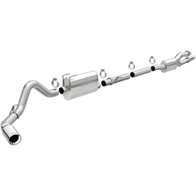 MagnaFlow 2020 Ford F250/F350 3,5 Zoll Street Series Cat-Back Auspuff hinten Beifahrer Ausgang-Polierte Spitze