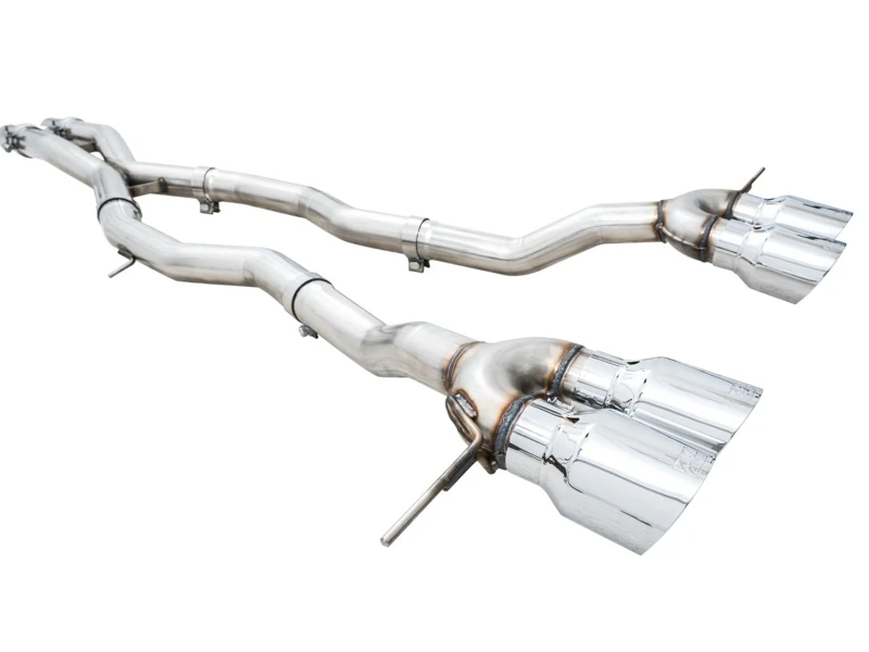 AWE Track Edition Kat-Endschalldämpfer für BMW G8X M3/M4 - Chromsilberne Endrohre