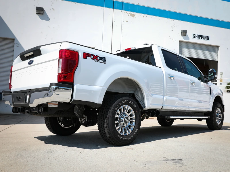 aFe Rebel Series 3in 409 SS Kat-Back Auspuffanlage mit schwarzen Endrohren 17-20 Ford F-250/F350 V8 6.2L/7.3L