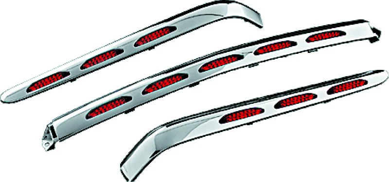 Kuryakyn L.E.D. Trunk Molding für 01-10 GL1800 Chrom mit rotem Glas