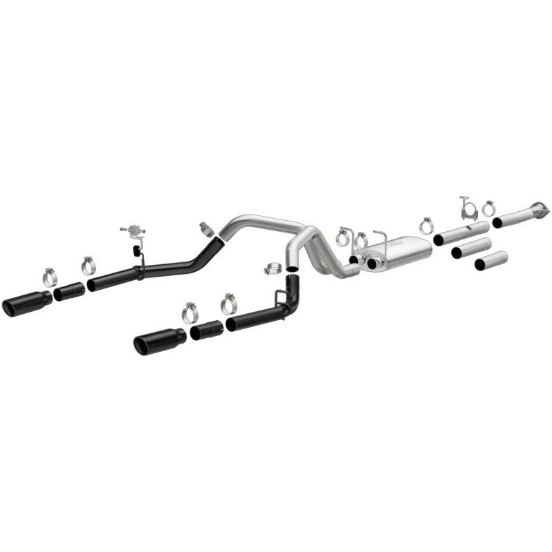 MagnaFlow 11-19 Chevrolet Silverado 2500/3500 HD V8-6.0L Dual Split Kat-Back Auspuffanlage mit schwarzen Endrohren