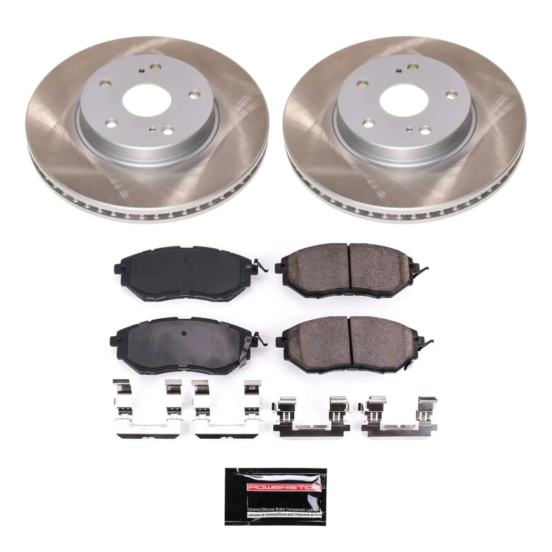 Power Stop Front Semi-Coated Rotor Kit for 2015 Subaru Legacy