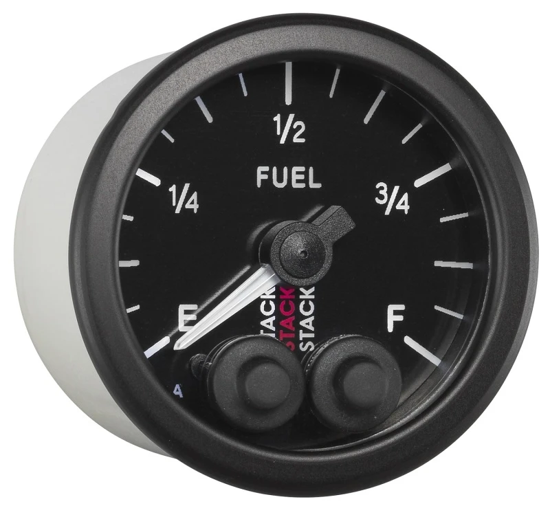 Autometer Stack 52mm 0-280 Ohm programmierbarer Pro-Control-Kraftstoffstandanzeige - Schwarz