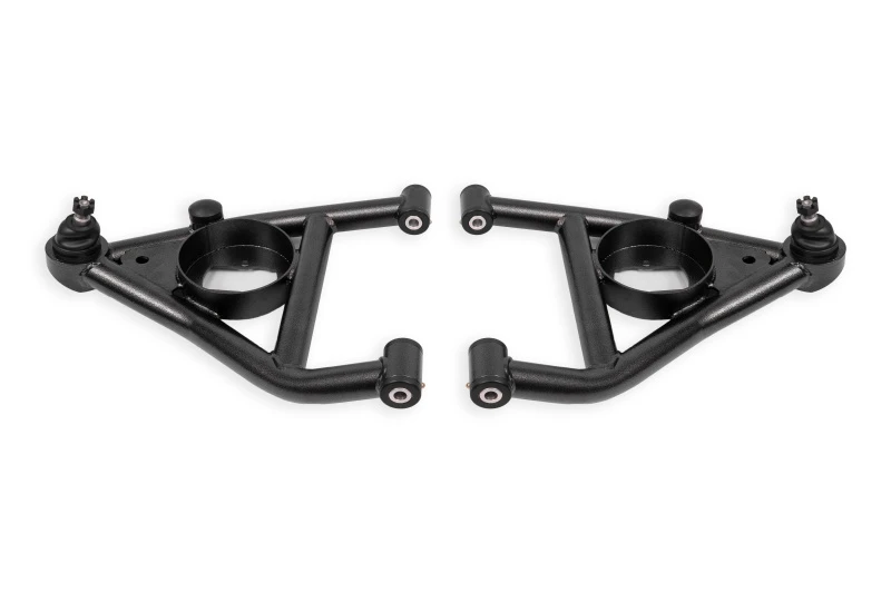 BMR 67-69 Chevrolet Camaro w/Rear Bump Stops Lower A-Arms w/STD Ball Joint Delrin - Black Hammertone