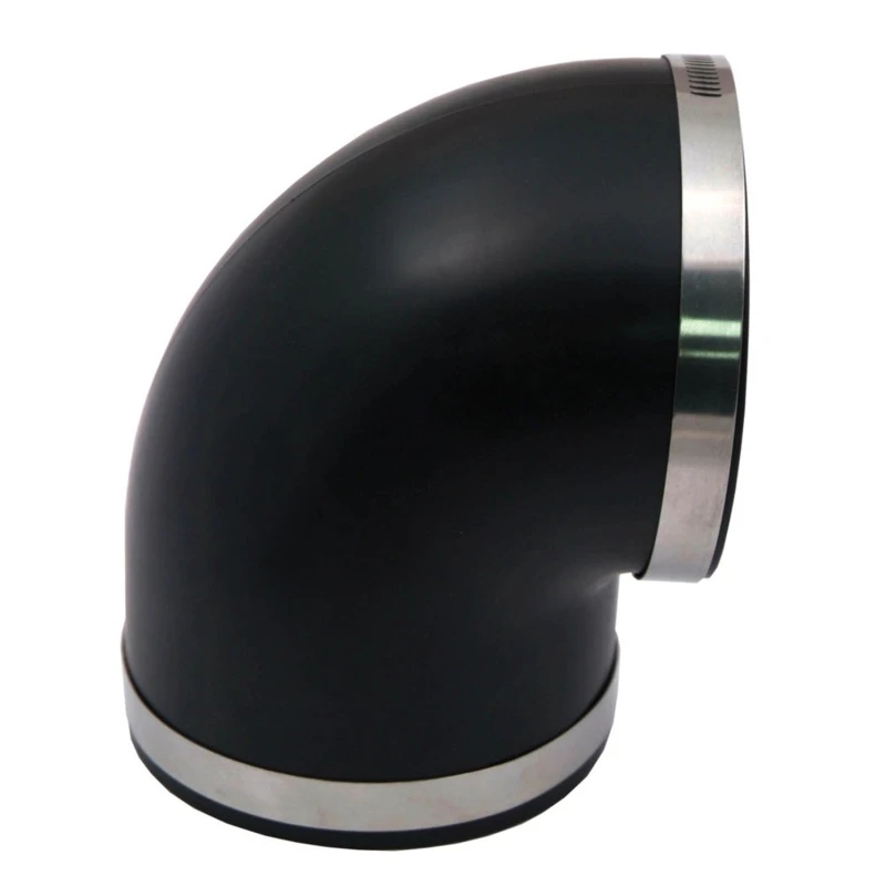 Spectre-Kupplung 4 Zoll Ellenbogen / 90 Grad (PVC) - Schwarz