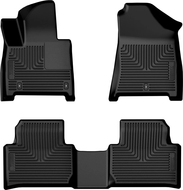 Husky Liners 2024 Hyundai Santa Fe Weatherbeater Front & 2nd Seat Floor Liner - Black