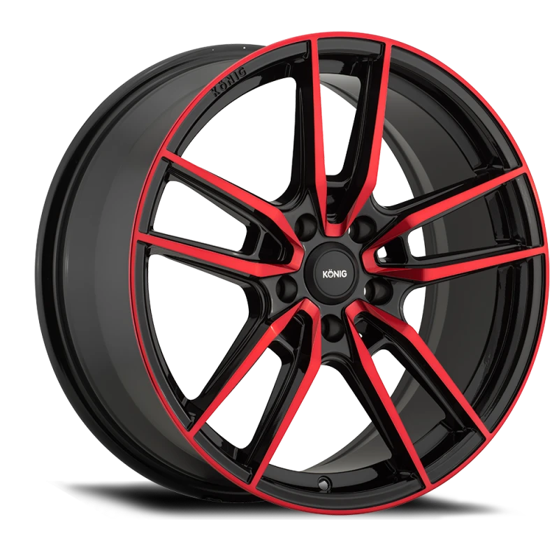 Konig Myth 17x8 5x100 ET43 Gloss Black w/ Red Tinted Clearcoat
