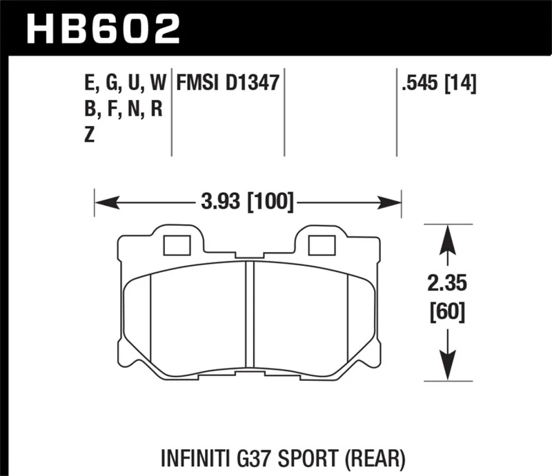 hawk-performance_HB602E.545-679341d7482ef Hawk Infiniti G37 Sport HP+ Street Rear Brake Pads
