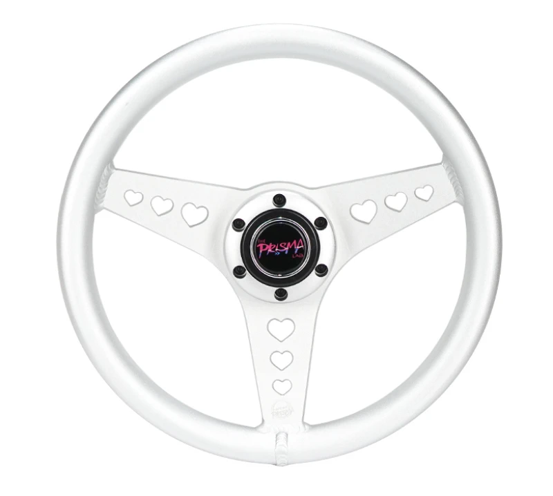 NRG All Aluminum Lenkrad 330mm mit Herz-Ausschnitt - Ergonomischer Griff - Eloxiert Silber
