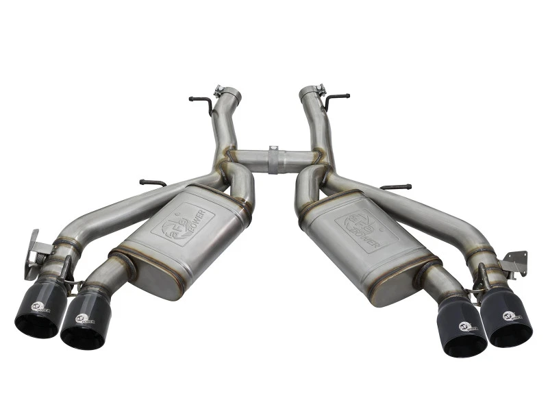 aFe MACHForce XP 3 Zoll 304 SS Axle-Back Exhaust Dual Exhaust (NPP) mit schwarzen Tips 16-17 Camaro SS V8