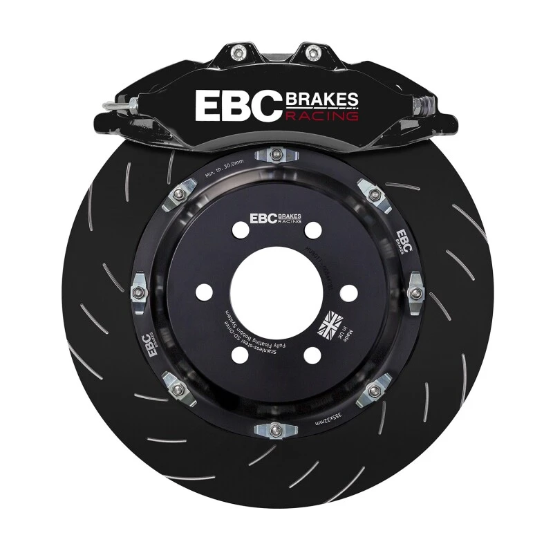 EBC Racing 13-22 Volkswagen Golf GTI MK7/MK8 2.0T Black Apollo-6 Front Right Caliper