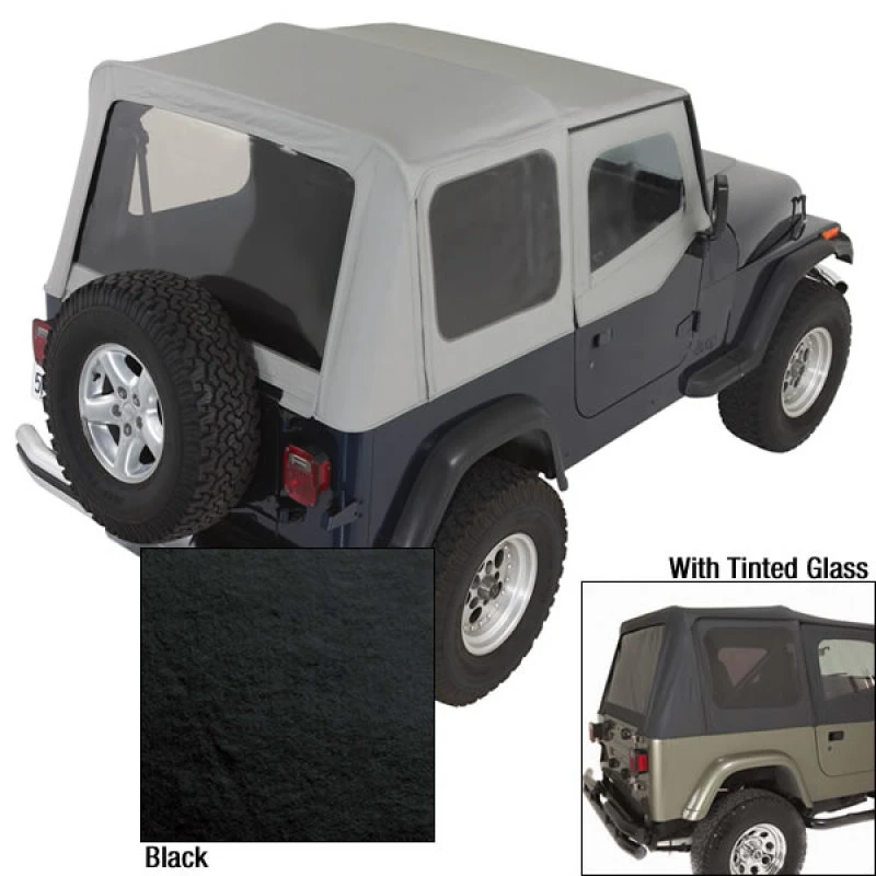 Rugged Ridge XHD S-Top Schwarz Getönte Fenster 88-95 Jeep Wrangler YJ
