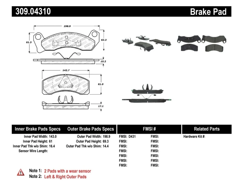 StopTech Performance Brake Pads