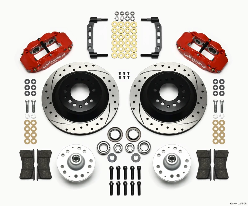 Wilwood Narrow Superlite 6R Vorderes Naben- und 1-teiliges Rotor-Kit 12,88 Zoll Bohrung - Rot 74-80 Pinto/Mustang II