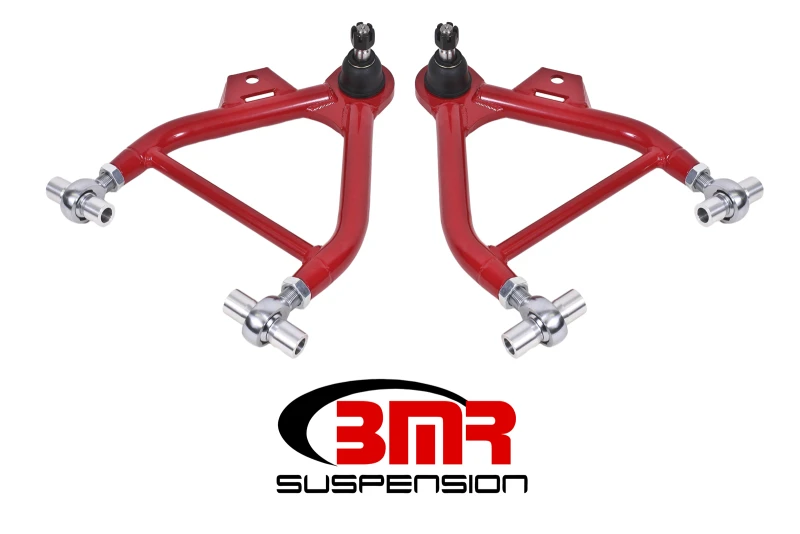 BMR 79-93 Fox Mustang Lower A-Arms (Coilover Only) w/ Adj. Rod End and STD. Ball Joint - Red