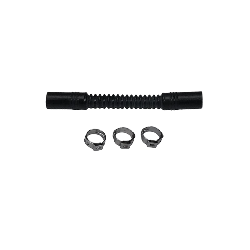 Deatschwerks Convoluted Tubing 100mm Length x 8mm ID Side 1 x 8mm ID Side 2 - Black