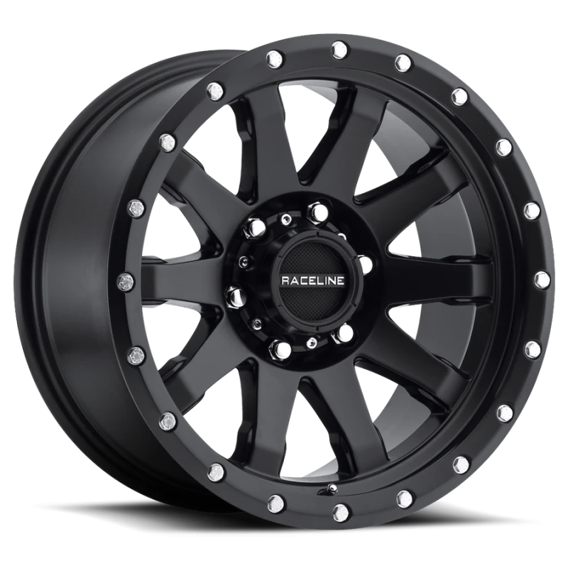 Raceline 934B Clutch 20x10in / 6x135 BP / -19mm Offset / 87.1mm Bore - Satin Black Wheel