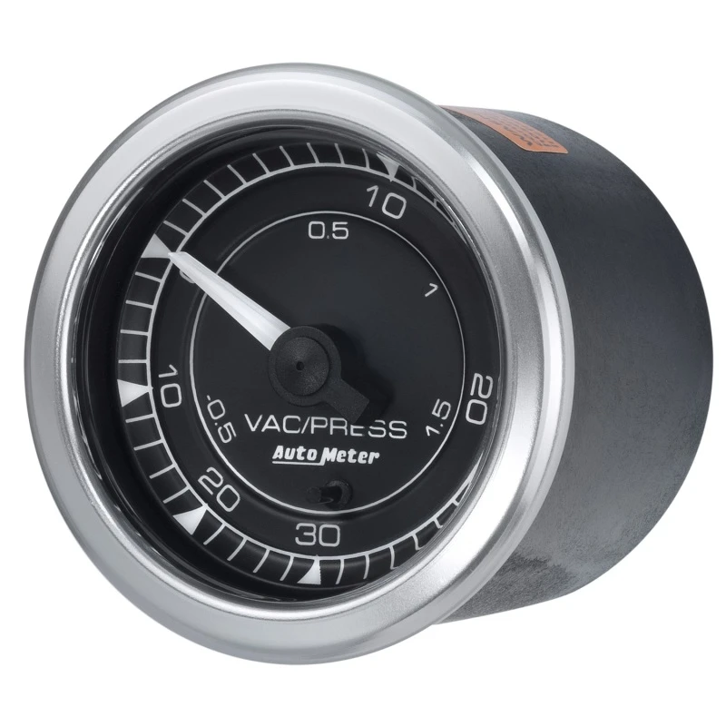 Autometer Chrono 2-1/16 Zoll 30INHG-30PSI Vakuum/Boost-Anzeige