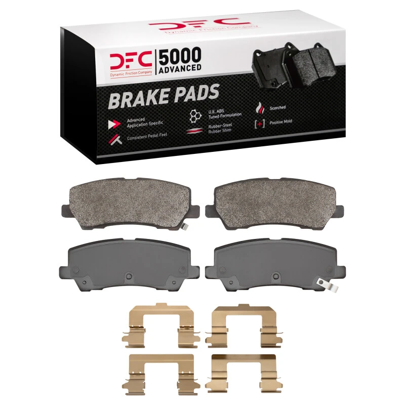 DFC 15-23 Ford Mustang Rear 5000 Advanced Semi Metallic Brake Pads and Hardware Kit