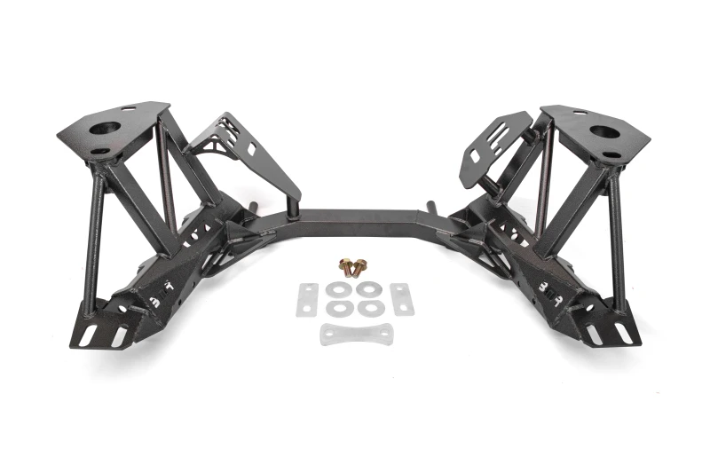 BMR 79-95 Ford Mustang K-Member Premium-Version mit Federstützen - Schwarz Hammertone