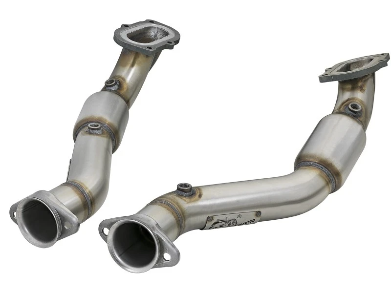 afe_48-34130-1YC-6792ceca0705b aFe POWER 14-18 Chevrolet Corvette C7 & Z06 Twisted Steel 3in 304 Stainless Steel Mid Pipe w/ Cat