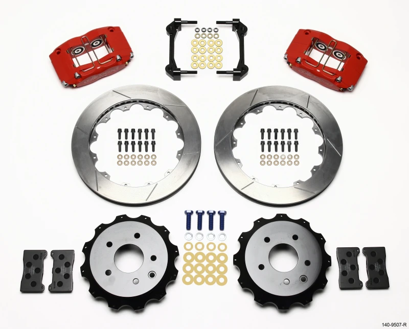 Wilwood Dynapro Radial Hinterrad-Kit 13,00 Zoll Rot Nissan 350Z/Fiti G35
