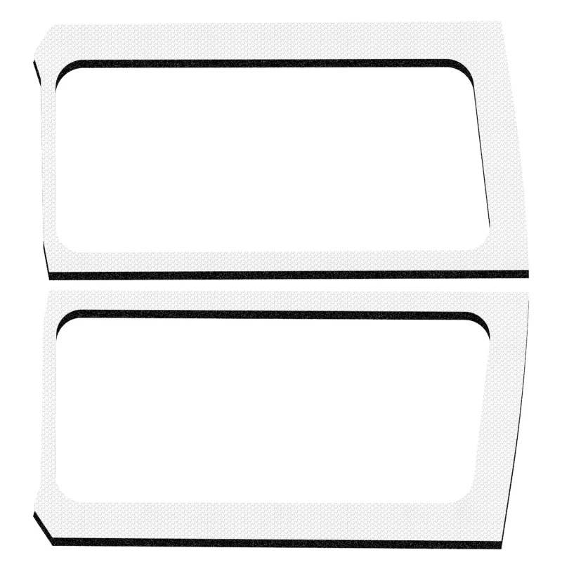 DEI 18-23 Jeep Wrangler JL 2-Türig Boom Mat Rückseite Fensterzierleiste - 2-teilig - Weiß