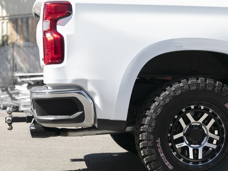 aFe Vulcan Serie 3in-2-1/2in 304 SS Cat-Back 2019 GM Silverado / Sierra 1500 V8-5.3L mit schwarzen Spitzen