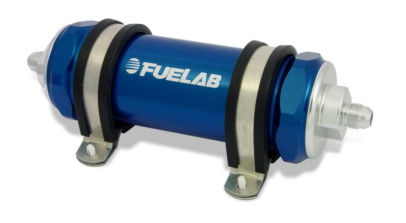 Fuelab 828 In-Line Fuel Filter Long -6AN In/Out
