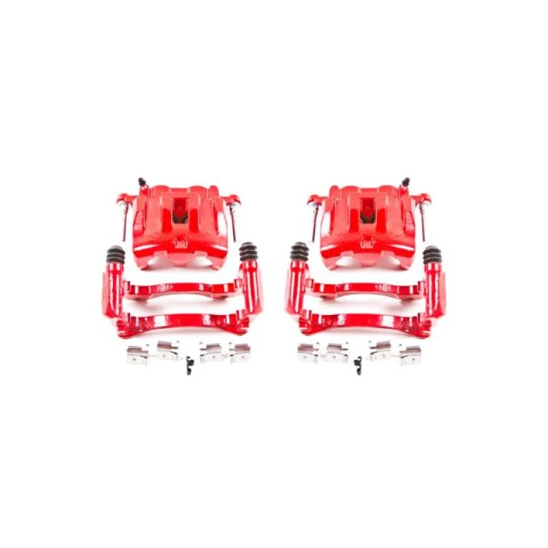 Power Stop 99-04 Jeep Grand Cherokee Front Red Calipers w/Brackets - Pair