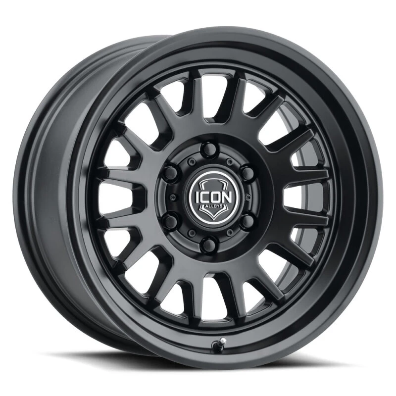 ICON Anza 17x8.5 6x5.5 25mm Offset 5.75in BS 95.1mm Hub Bore Satin Black Wheel