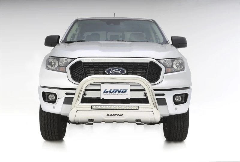 Lund 2019 Ford Ranger Bull Bar mit Licht & Verkabelung - Poliertes Edelstahl