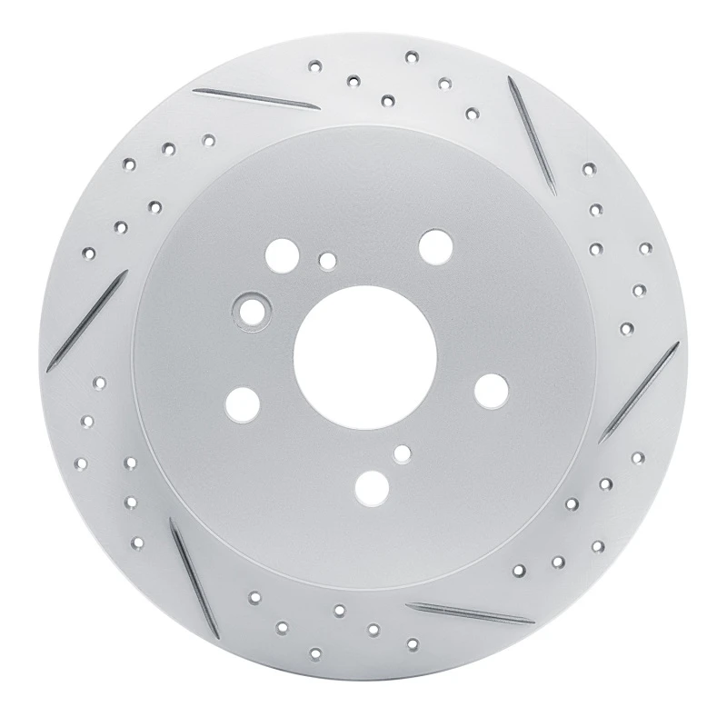 DFC 09-15 Toyota Venza Rear Right Drilled & Slotted Geoperformance Rotor