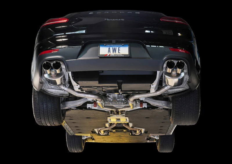 AWE Tuning Panamera 2/4 Track Edition Auspuff (2011-2013) - mit Chrome Silber Endrohren