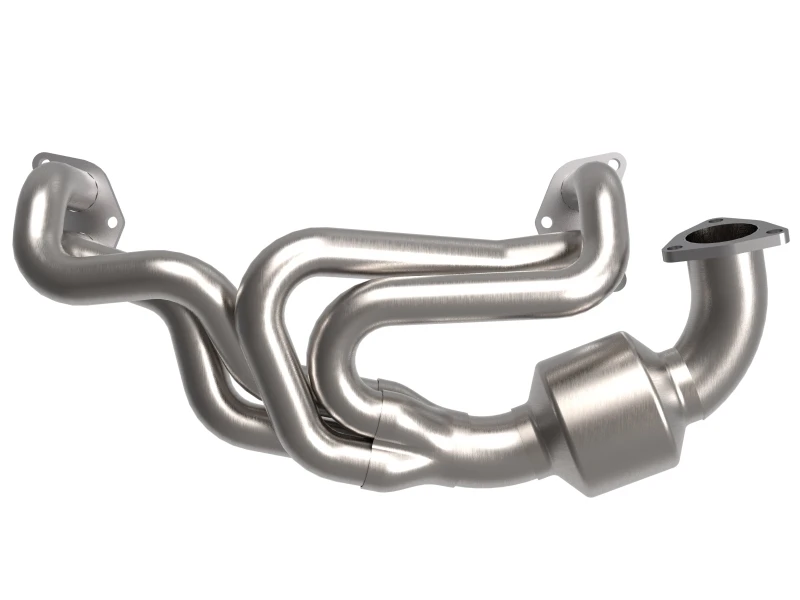 aFe Twisted Steel 304 Edelstahl-Header mit Kat für 13-19 Subaru Outback H4-2.4L