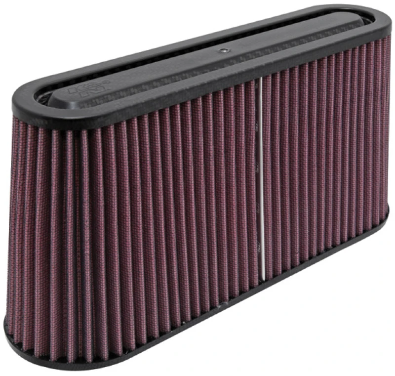 K&N Filter Univ-Luftfilter mit Carbon-Faser-Deckel und -Basis, ovaler Flansch, 12x3-1/2in B / 11x2-1/2in T / 5-3/4in H