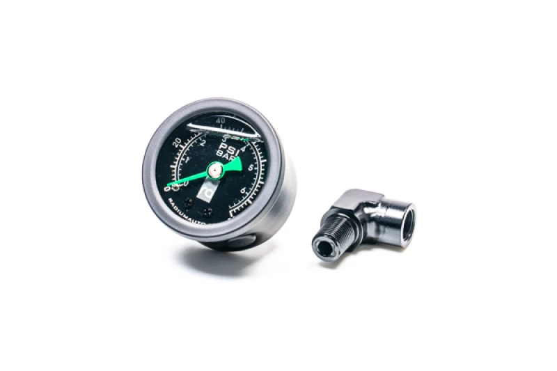 Radium Engineering 0-100 PSI Kraftstoffdruckanzeige mit 90-Grad-Adapter