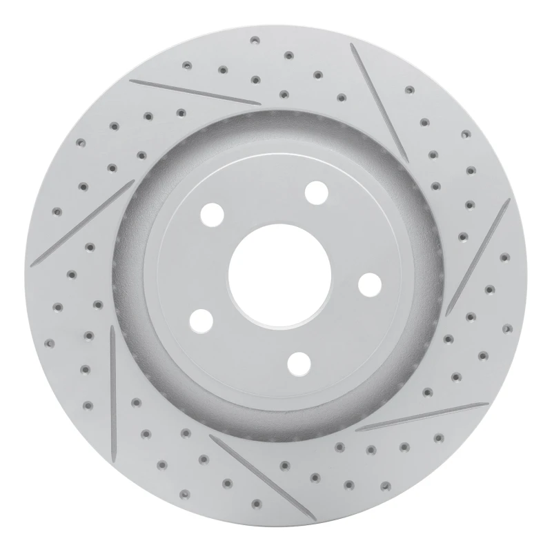 DFC 06-10 Jeep Grand Cherokee Front Right Drilled & Slotted Geoperformance Rotor