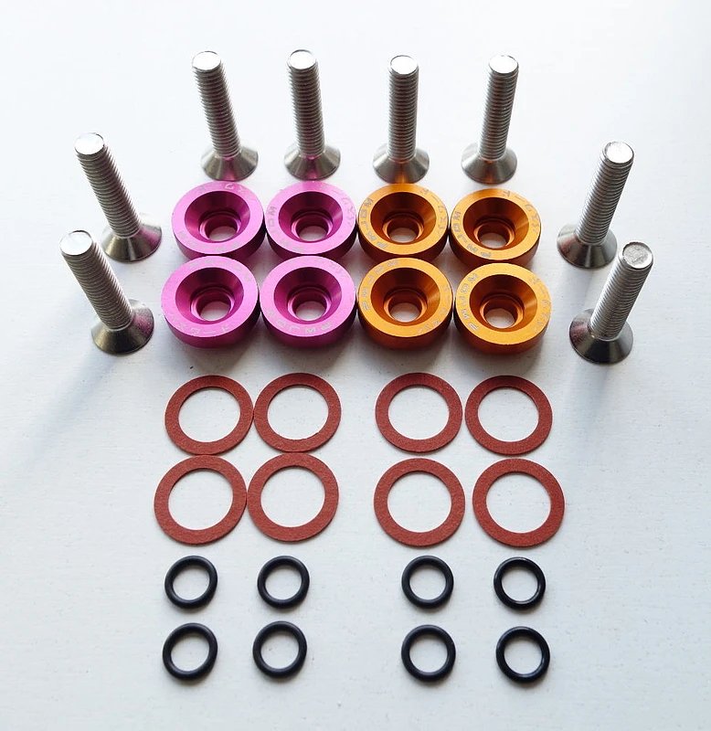 PWJDM Ventildeckel Unterlegscheiben Set Honda Civic Integra B-Motor VTEC silber