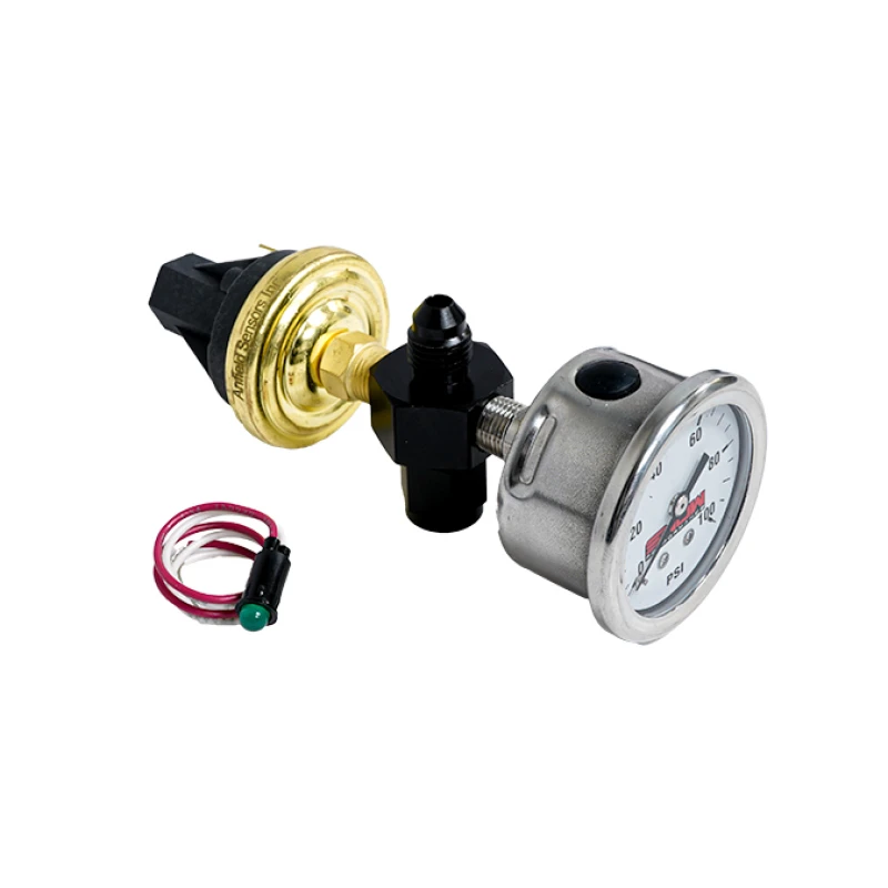 Snow Performance Low Pressure Safety Switch for Universal Vehicles (Stainless Steel Braided Line)