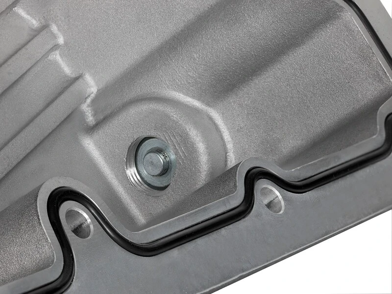 AFE Pro Series Motorölwanne Schwarz mit bearbeiteten Rippen; 11-16 Ford Powerstroke V8-6.7L (td)