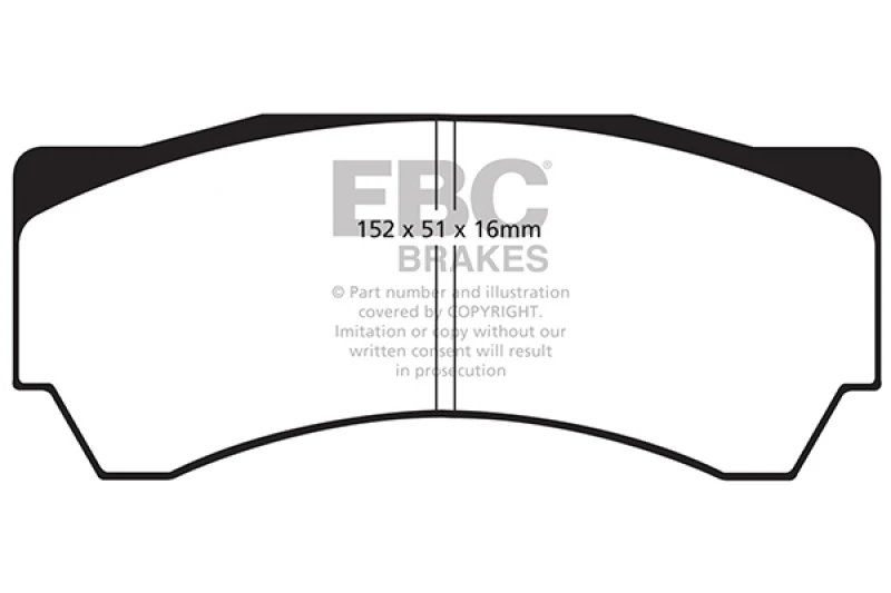 EBC 04-05 Mitsubishi Lancer Evo 8 2.0T (FQ400 w/Alcon Caliper) Bluestuff Front Brake Pads