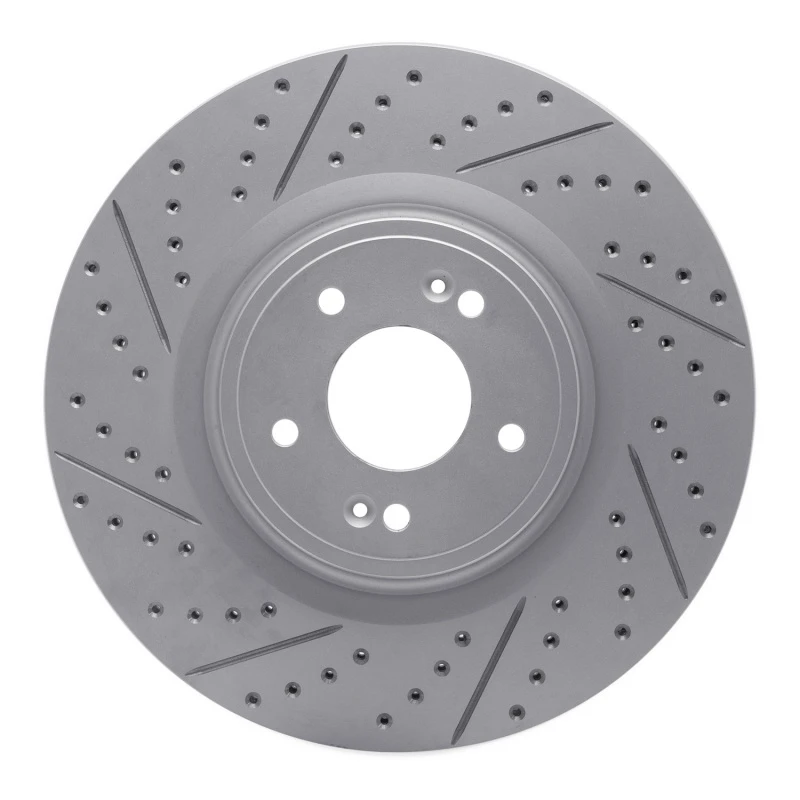 DFC 18-22 Genesis G70 Front Left Drilled & Slotted Geoperformance Rotor