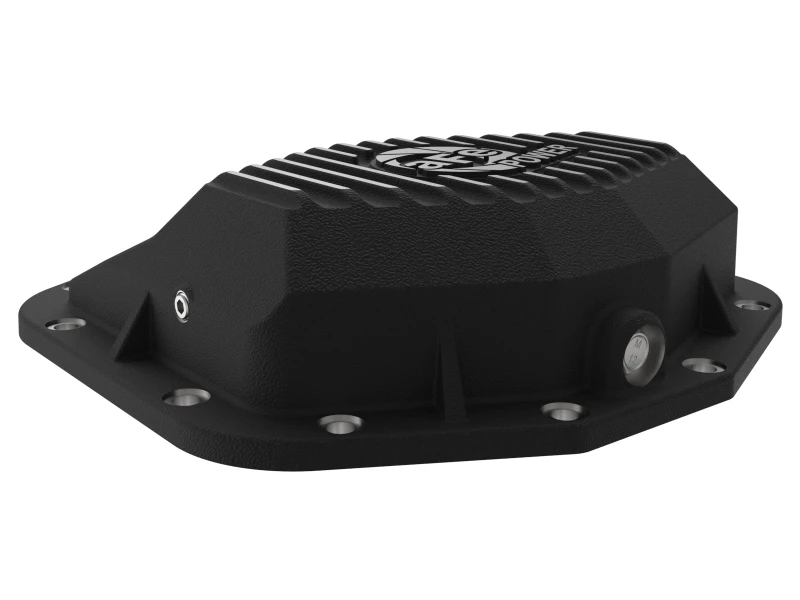 aFe POWER 21-22 Ram 1500 TRX Hemi V8 6.2L (sc) PRO-Serie Hinterachs-Abdeckung Schwarz mit bearbeiteten Kanten