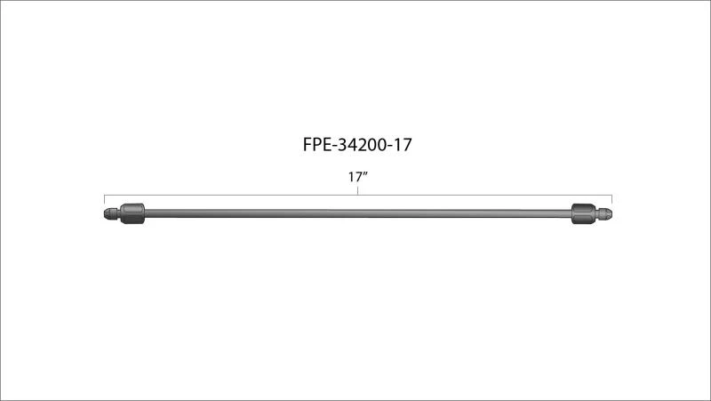Fleece Performance 17-Zoll-Hochdruck-Kraftstoffleitung (8mm x 3,5mm Leitung, M14x1,5 Nüsse)